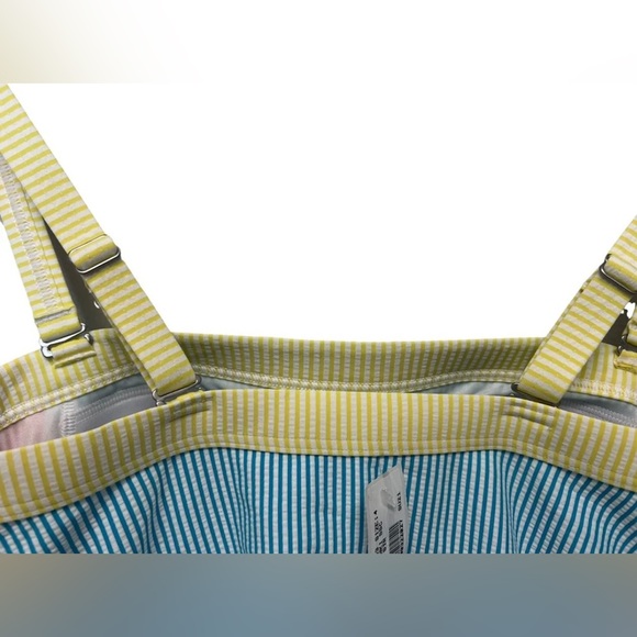 Lands' End Blue and Red Striped Swim Top-NWOT - Picture 4 of 6